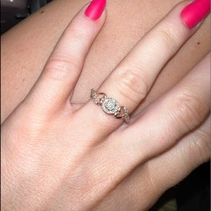 Rose gold Zales promise ring
